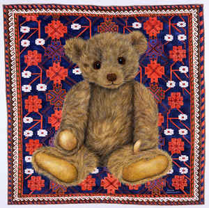 Blue and Red Quilt Teddy