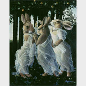 Bunny Graces, after Botticelli