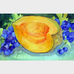 Cantaloupe with Blueberries