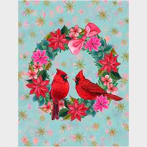 Cardinal Christmas Wreath