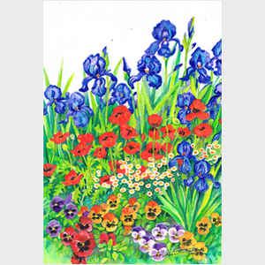 Garden Flowers with Iris