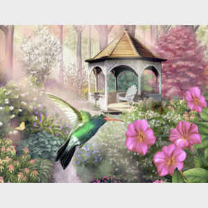 Garden Hummingbird I - horizontal