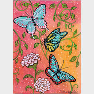 Pink Shimmer Butterflies