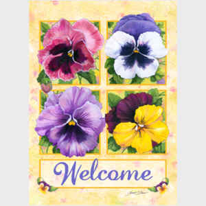 Pretty Pansies Welcome