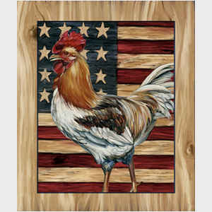 Rooster and Flag I