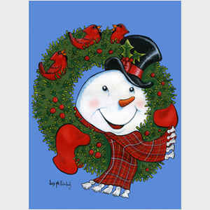 Song of Cheer Wreath Snowman