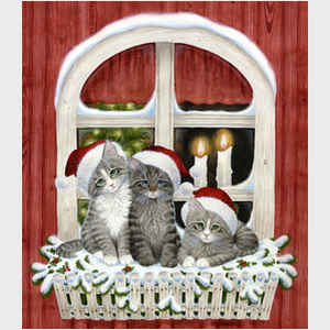 Three Santa Kittens