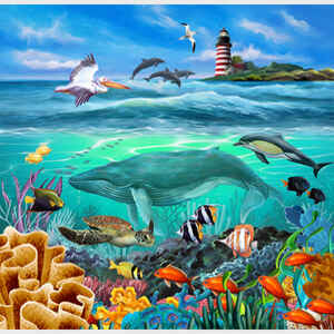 Undersea Treasure Square Collage