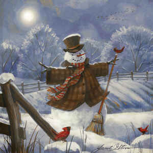Winter Meadow Snowman
